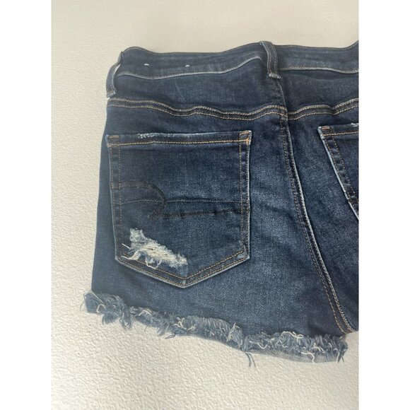 American Eagle Women's Shorts Sz 6 Hi-Rise Shortie Next Level Stretch Distressed - Picture 9 of 11